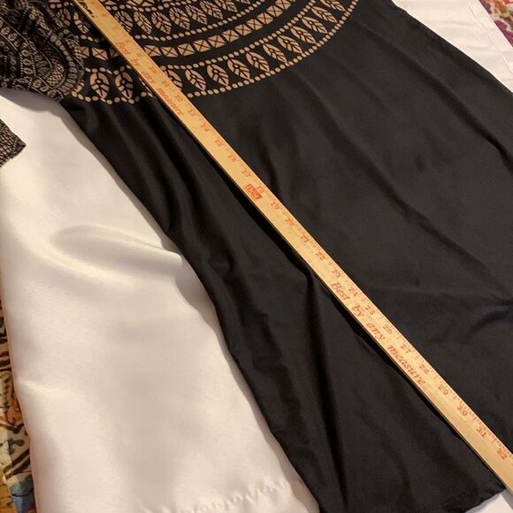 Nanu Size XL long sleeve tan & black mini dress and/or Tunic (depends on height) - Picture 6 of 6